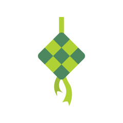 ketupat illustration iftar silhouette al logo ramadhan icon ramadan outline fitr greeting muslim mubarak islamic celebration green decoration ribbon shape and vector graphic background