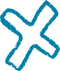 Hand Drawn Crayon Cross Shape