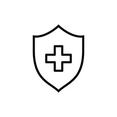 Health insurance icon vector. Insurance health document sign and symbol