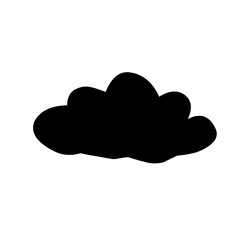 Clouds silhouettes Vector set