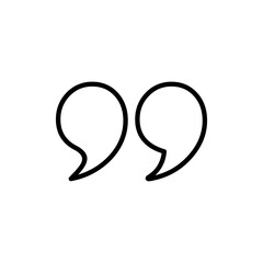 Quote icon vector. Quotation mark sign and symbol