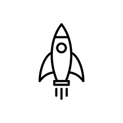 Rocket icon vector. Startup sign and symbol. rocket launcher icon