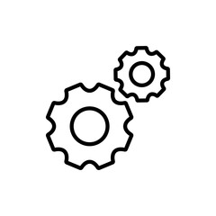 Setting icon vector. Cog sign and symbol. Gear Sign