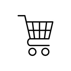 Shopping icon vector. Shopping cart sign and symbol. Trolley icon