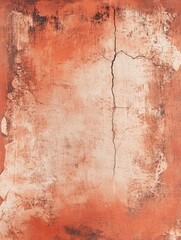 Obraz premium A Textured Abstract Red and Beige Wall with Cracks and Imperfections: A Vintage Aesthetic.