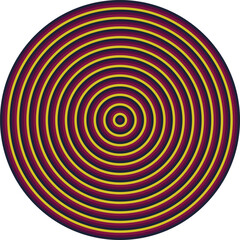 Visual effect created by circles getting progressively smaller