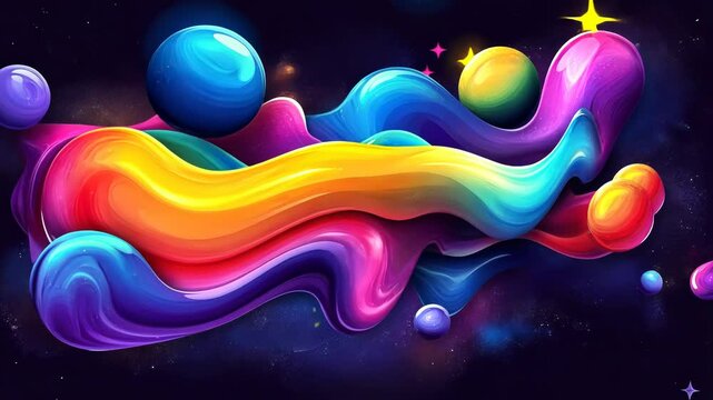 Colorful Rainbow Wave Vector Design Illustration for Summer Backgrounds and Wallpapers