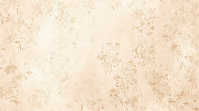 Fototapeta Vintage wallpaper featuring delicate floral patterns in soft pastel colors, perfect for adding a touch of nostalgia to any room decor, background, vintage, retro. Pastel Nostalgia. Illustration