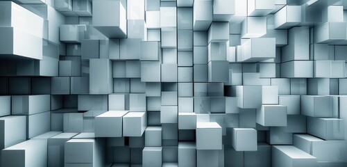 A modern digital 3D abstract background with ample space for creative content or branding.