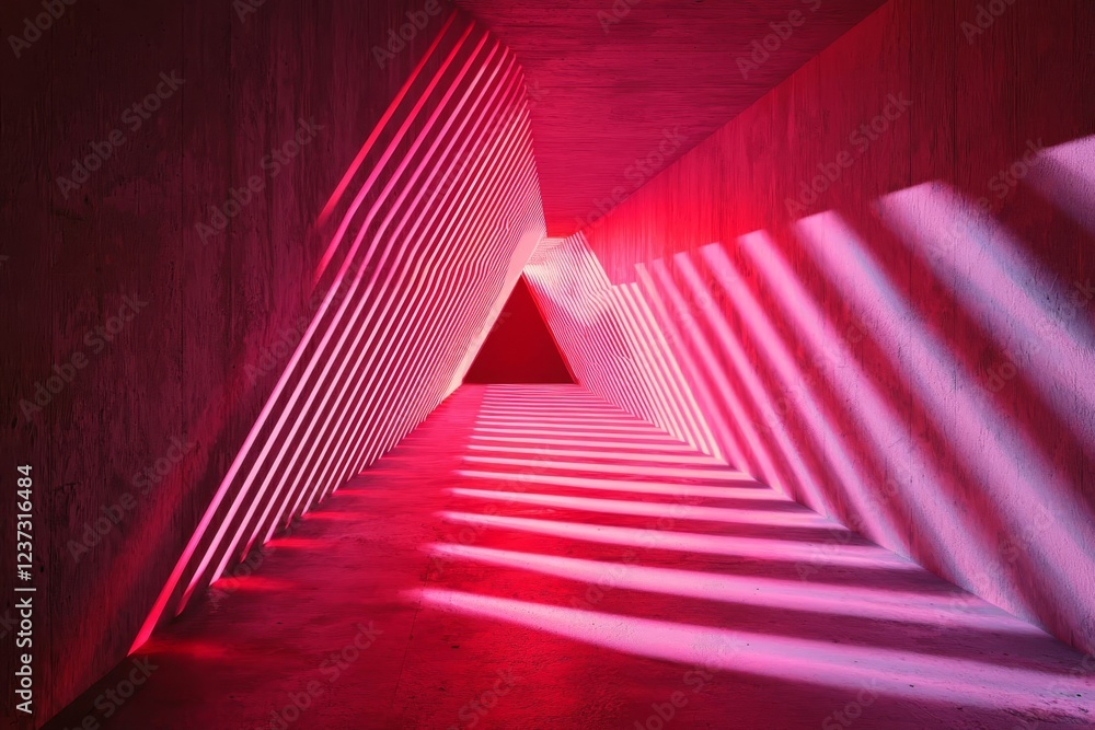 Poster abstract ark neon background with abstract lines and rays.