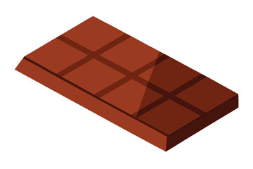 Chocolate bar vector art illustration