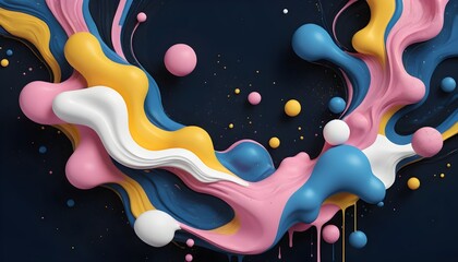 Vibrant Abstract Fluid Art Background