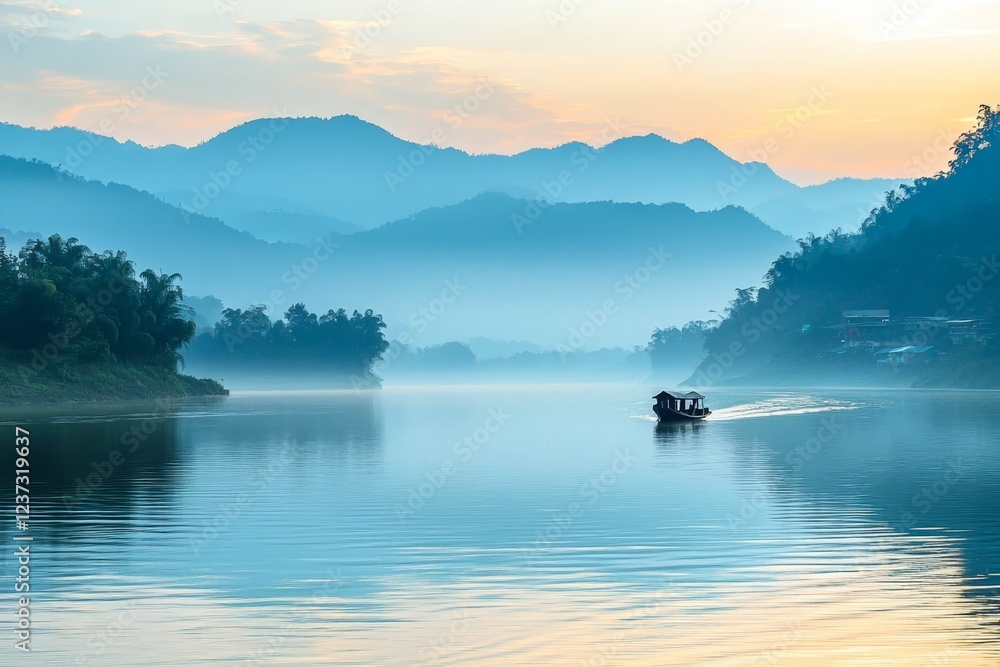 Wall mural Scenic river view.