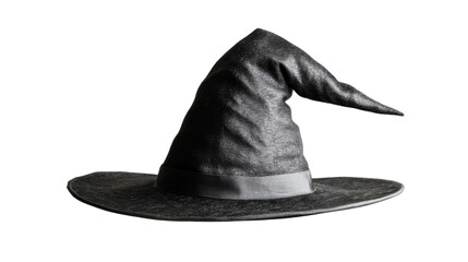Pointy witch hat isolated on transparent background for halloween party
