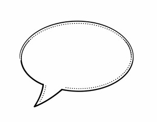 Fototapeta premium Blank Speech Bubble Outline Illustration Design
