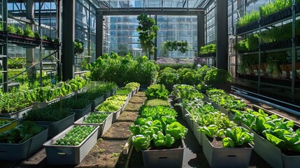 Potted houseplants in salesroom of floral shop or garden center. AI generated illustration