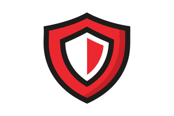 Cybersecurity shield icon vector art illustration