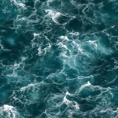 Teal Ocean Water with Whitecaps