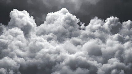 Isolate night clouds spooky on transparent backgrounds 3d render png. Moody Monochrome. Illustration