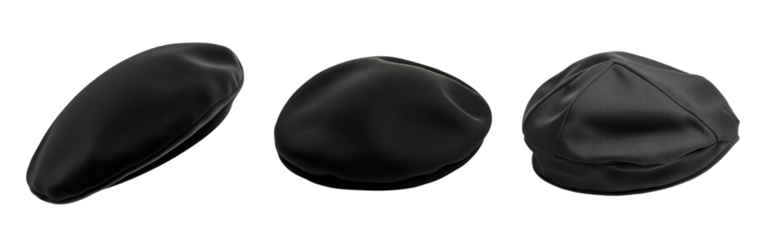 Black Fashionable Caps for Stylish Wear Isolated on transparent background