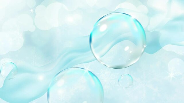 water drops on blue