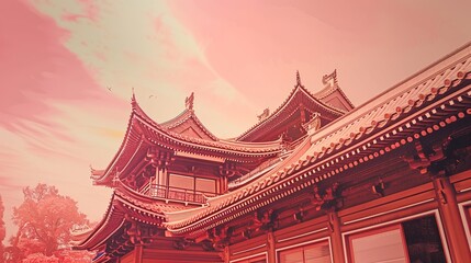 Obraz premium Digital_artwork_Art_prints_chinese_temple_fantasy_