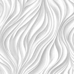 Obraz premium Abstract White Seamless Pattern with Wavy Lines and Organic Shapes. AI generated illustration