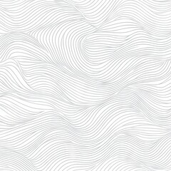 White and Gray Seamless Pattern with Wavy Lines. AI generated illustration