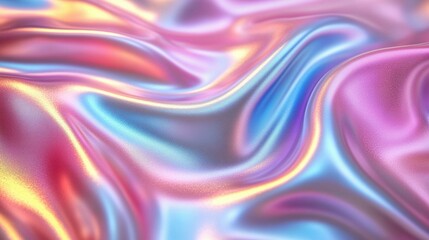Iridescent Fabric Draped in Soft Pastel Hues