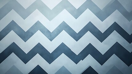 Abstract Blue and White Chevron Pattern Design