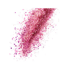 Pink Glitter Spill Isolated on Transparent Background