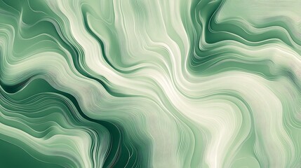 Abstract Green Wave Pattern Design Background