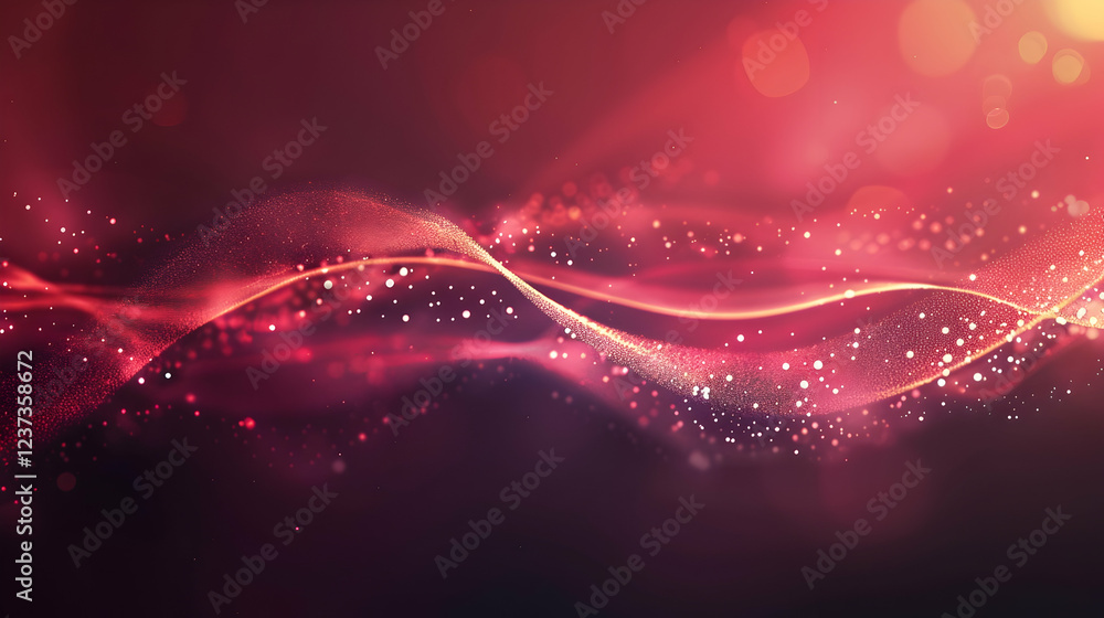 Poster abstract waves of light and color create a dynamic, vibrant background.