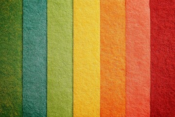 Rainbow felt fabric swatches, texture, craft, background, design