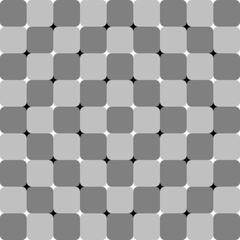 Optical illusion vector design with gray squares