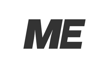ME Techno Editable Font Logo For Corporate Branding. Bold, Futuristic Design With Unique Typographic Ideas. Minimal Custom Type And Dynamic Letter