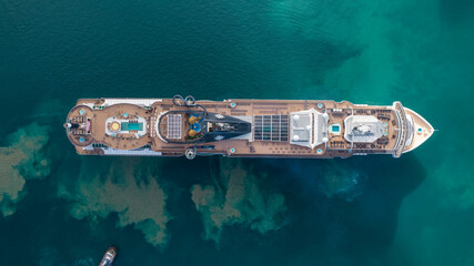 Marine sediment being spread by powerful ship propulsion system