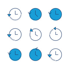 Fototapeta premium History icon set. recent event history