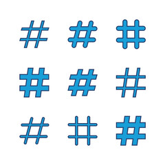Obraz premium Hashtag icon set. hashtag symbol