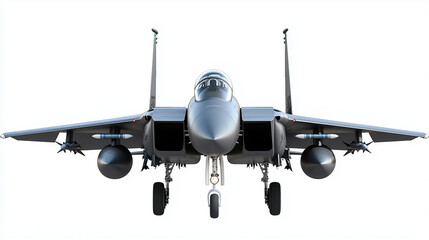 F-15 Fighter jet plane isolated on white background png cutout isolated on white background