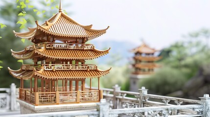 Obraz premium Pagoda_Oriental_chinese_temple_fantasy_background