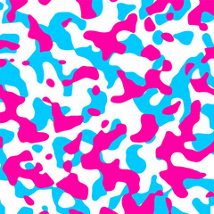 Vector design of liquid organic shapes in purple and light blue colors
