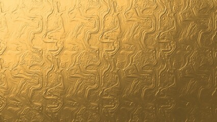 Gold Liquid Metallic Texture with Abstract Swirls