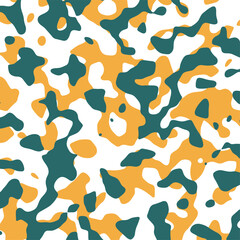 Camouflage-style vector design in green and yellow colors