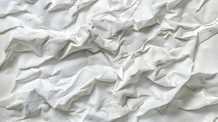 Obraz premium A close-up of crumpled white paper, showcasing texture and depth.