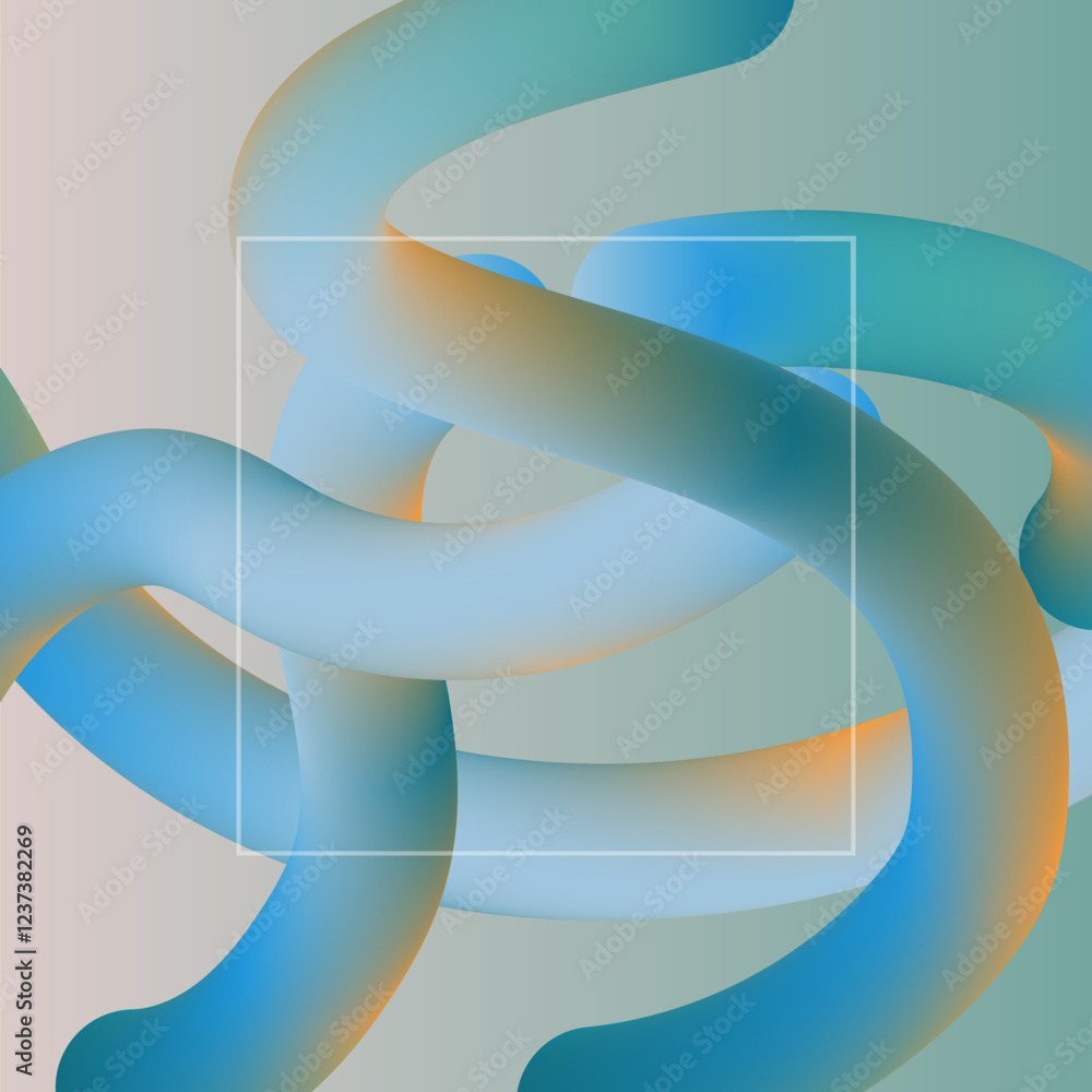 Poster abstract background with fluid and liquid shapes futuristic banner design in a modern style, curved 