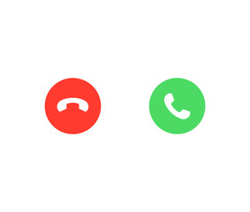 Call receive and cancel buttons for mobile interface
