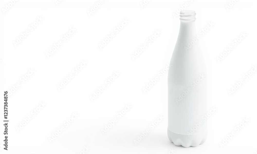 Poster clean, white bottle mockup ideal for branding and product design. this minimalist design emphasizes 