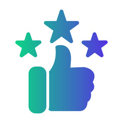 good feedback Gradient icon