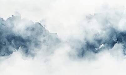 Blue watercolor cloudscape, abstract art, texture, design background